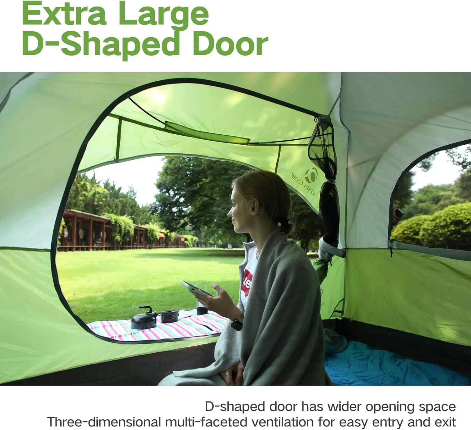 ALPHA CAMP 2/3/4 Person Camping Dome Tent with Rainfly, Lightweight Weatherproof Portable Backpacking Instant Tent, Easy Setup Tent for Outdoor Camping, Hiking, Mountaineering, Travel, Beach