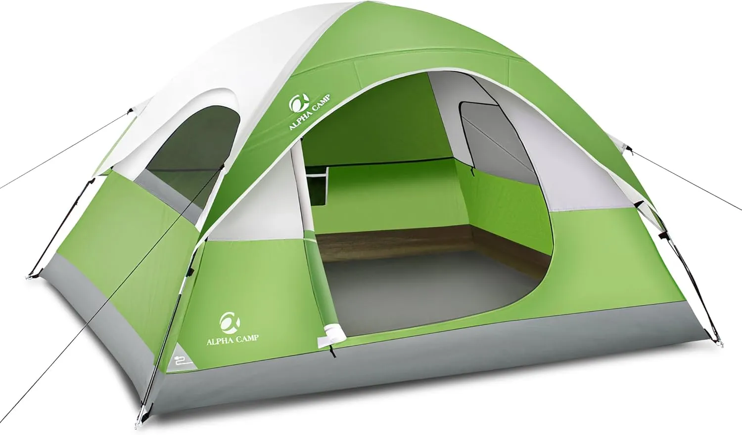 ALPHA CAMP 2/3/4 Person Camping Dome Tent with Rainfly, Lightweight Weatherproof Portable Backpacking Instant Tent, Easy Setup Tent for Outdoor Camping, Hiking, Mountaineering, Travel, Beach