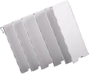 Aluminum Alloy Camping Stove Wind Deflector 12 Plates Folding Windscreen Portable Stove Windscreen Pegs for Wind Protection