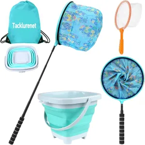 Aluminum Alloy Kids Fishing Net - Telescoping Handle, Foldable, Beach & Butterfly Net