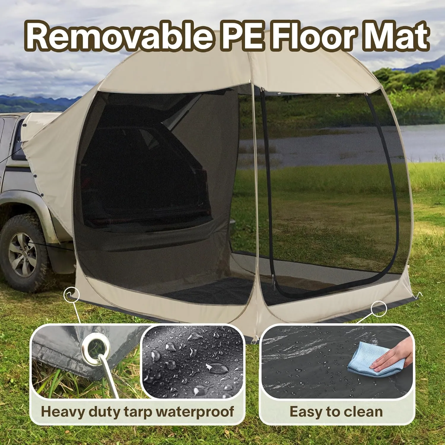 Alvantor Screen House Gazebo, 6-10-15 Person Pop Up Igloo Screened Canopy Tent with Mosquito Netting Sides, Instant UV Resistant Sun Shelter for Garden, Patio, Backyard