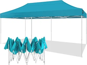 American Phoenix Canopy Tent 10x20 Ez Pop Up Instant Shelter Shade Heavy Duty Commercial Outdoor Party Tent (Teal)