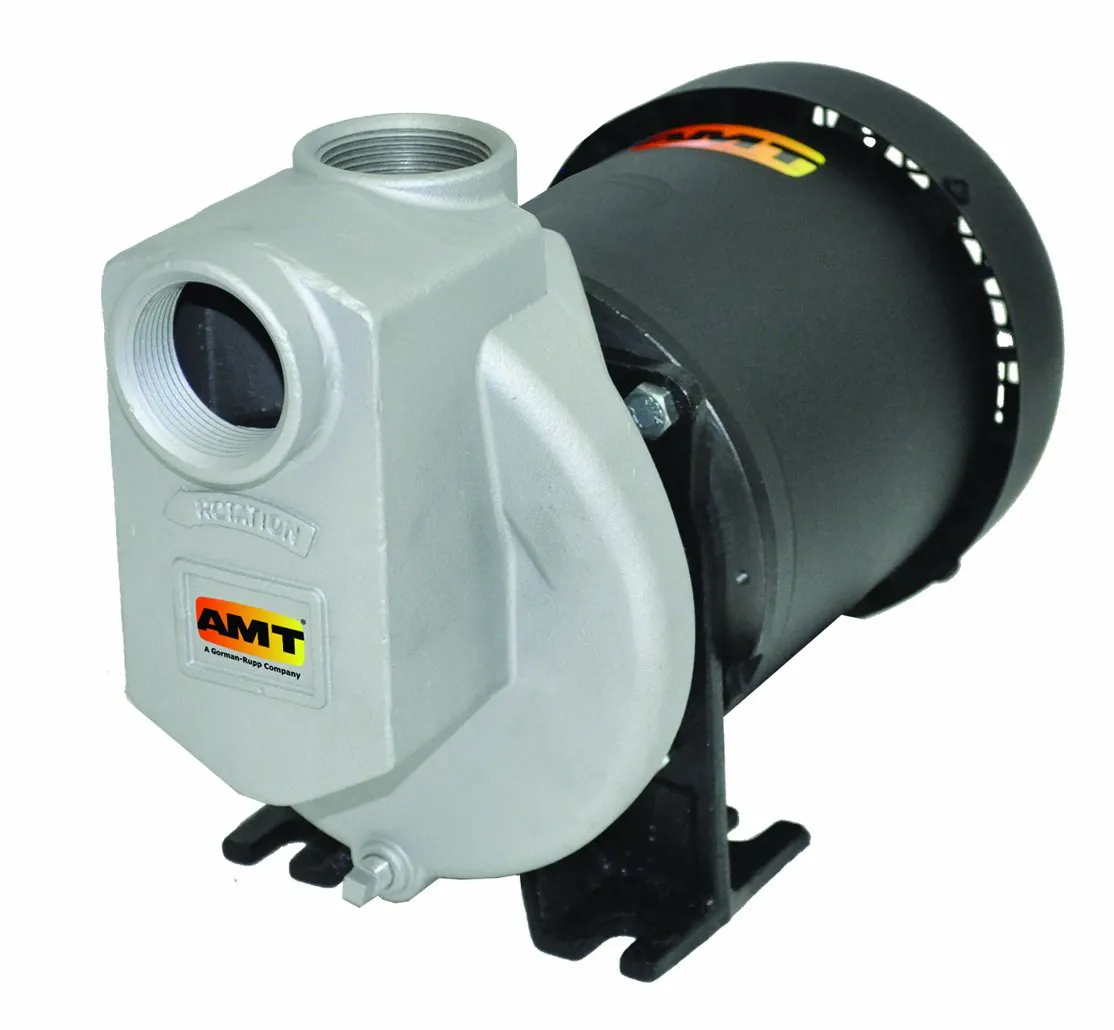 AMT Pump 3890-98 Self-Priming Chemical Pump, Stainless Steel, 3/4 HP, 1 Phase, 115/230V, Curve A, 1-1/2" NPT Female Suction & Discharge Ports