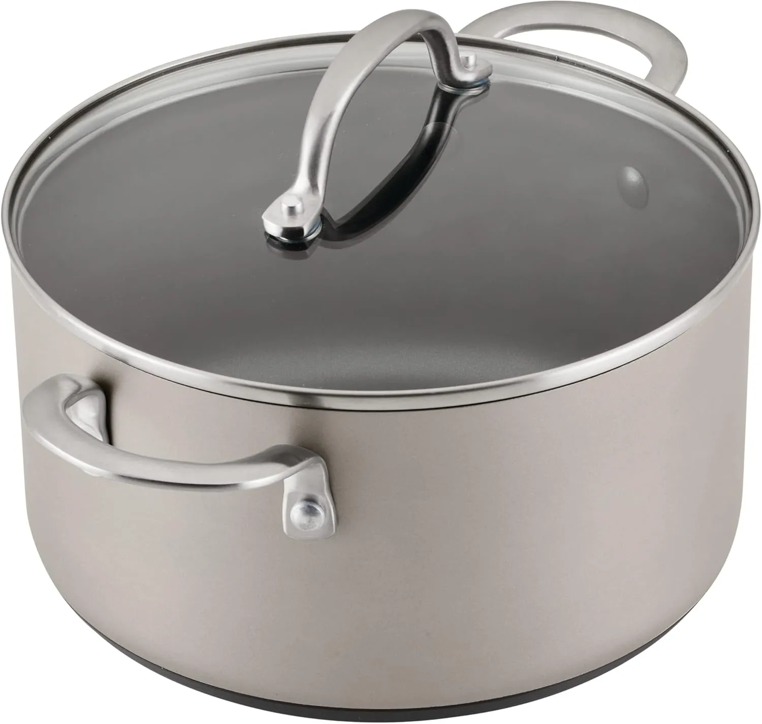 Anolon Achieve Hard Anodized Nonstick Cookware/Pots and Pans Set, 10 Piece - Silver