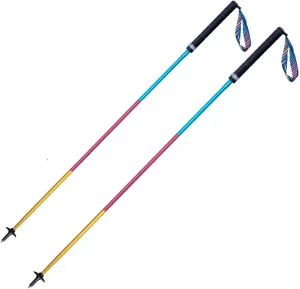 AONIJIE 2pcs Z-Type Trekking Poles, Foldable Carbon Rod Aluminum Alloy Walking Stick, Suitable for Off-Road, Mountaineering, Running