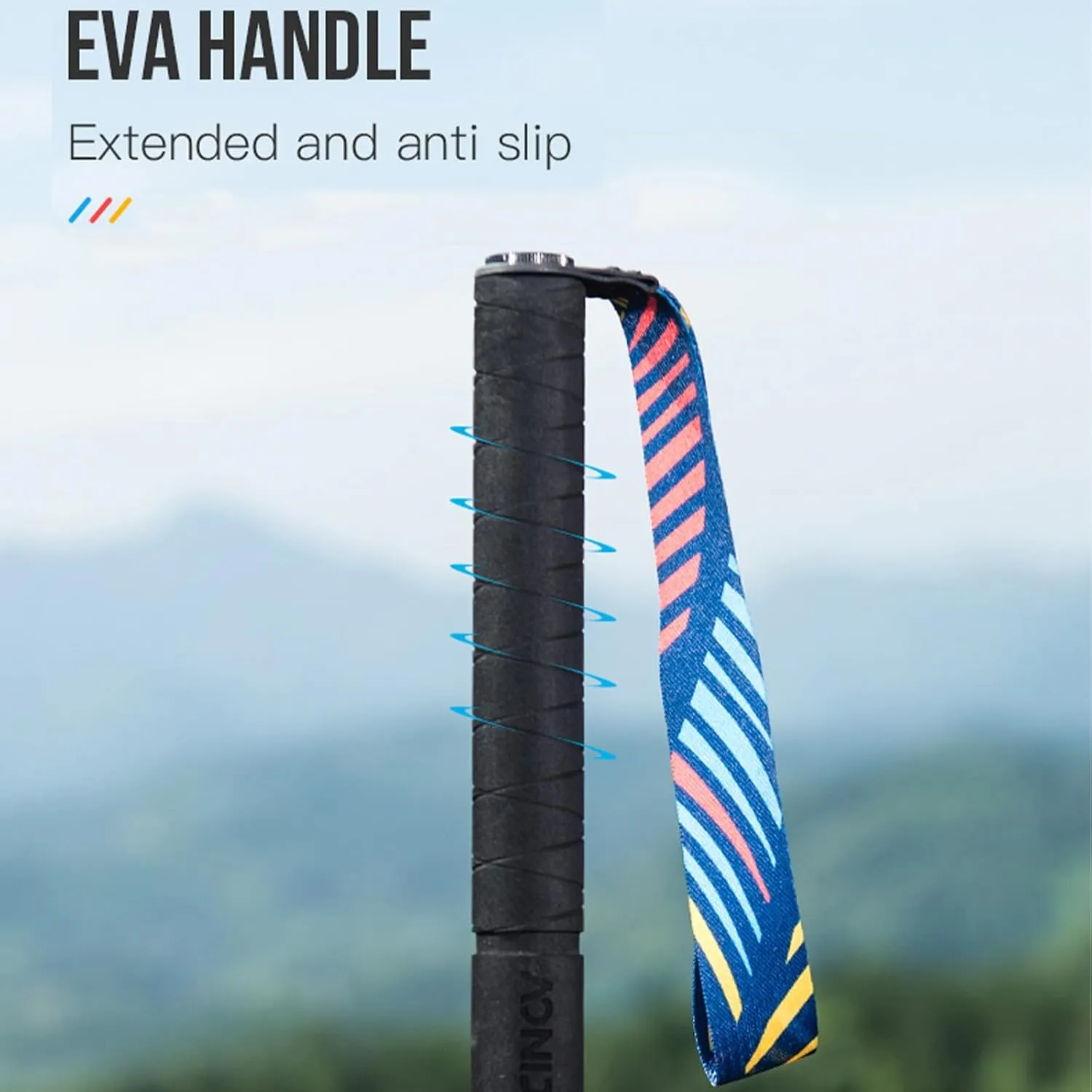 AONIJIE Trail Running Poles 2 Pcs Outdoor Trekking Poles Foldable Aluminum Alloy Sticks Quick Lock Ultralight for Camping Hiking Mountaining Marathon