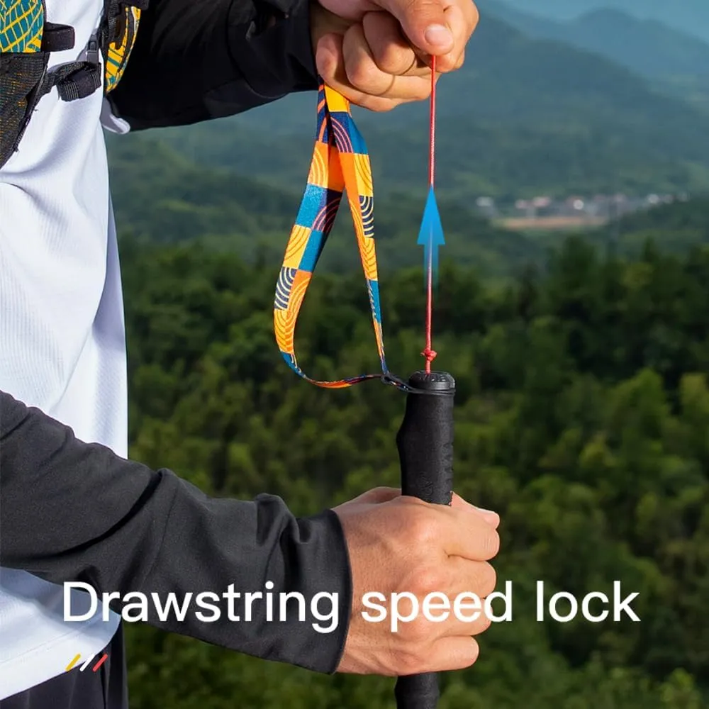 AONIJIE Trekking Poles - 2 Pcs Collapsible Aluminum Alloy 7075 Hiking Poles with Anti-Shock and Quick Lock System, Ultralight for Hiking, Camping, Mountaining, Trekking