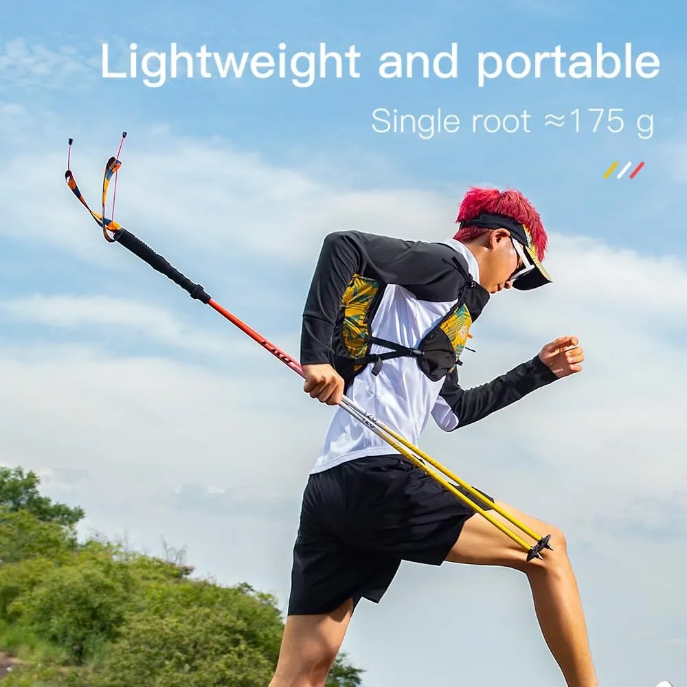 AONIJIE Trekking Poles - 2 Pcs Collapsible Aluminum Alloy 7075 Hiking Poles with Anti-Shock and Quick Lock System, Ultralight for Hiking, Camping, Mountaining, Trekking