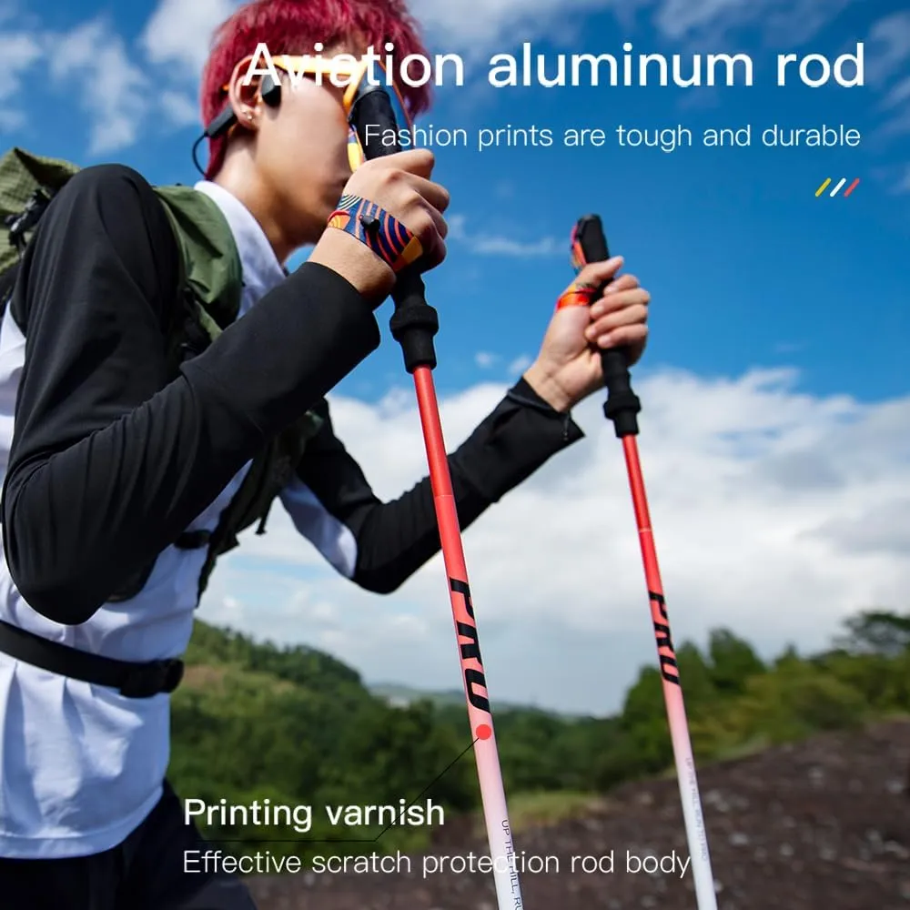 AONIJIE Trekking Poles - 2 Pcs Collapsible Aluminum Alloy 7075 Hiking Poles with Anti-Shock and Quick Lock System, Ultralight for Hiking, Camping, Mountaining, Trekking