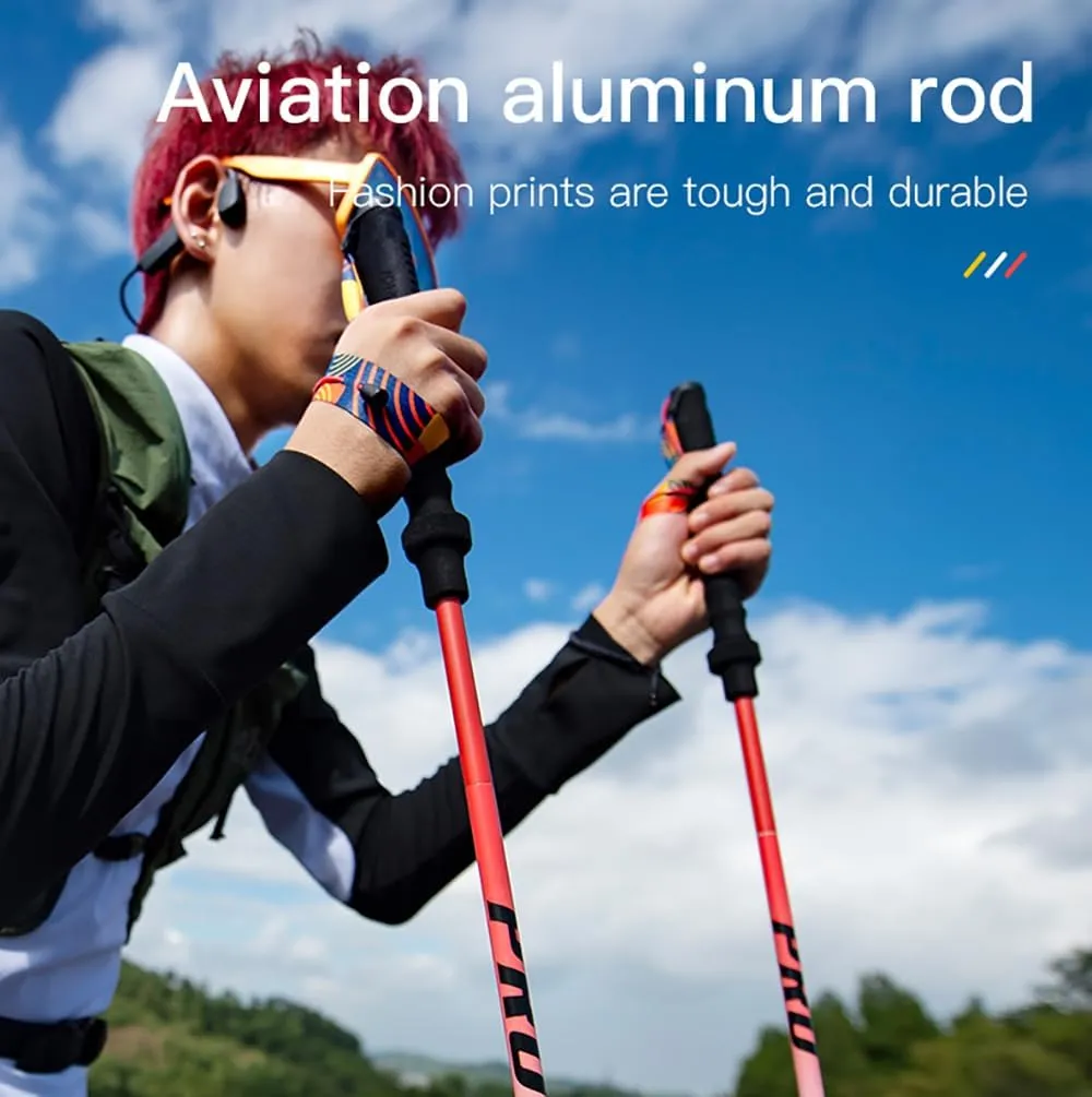 AONIJIE Trekking Poles -2 Ultralight Collapsible Carbon Fiber Hiking Poles with Anti-Shock and Quick Lock System, Folding Walking Sticks for Hiking, Camping