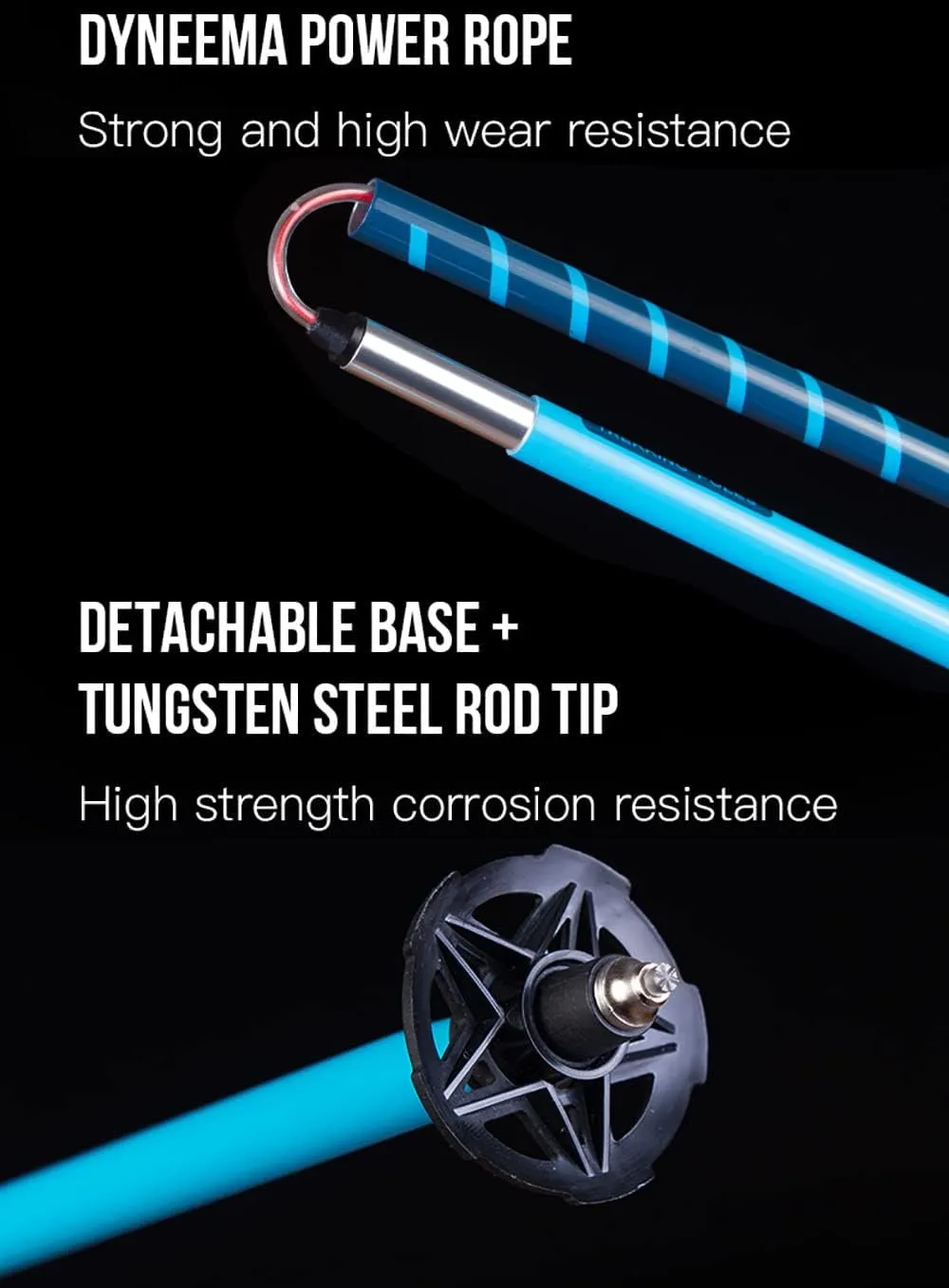 AONIJIE Trekking Poles -2 Ultralight Collapsible Carbon Fiber Hiking Poles with Anti-Shock and Quick Lock System, Folding Walking Sticks for Hiking, Camping