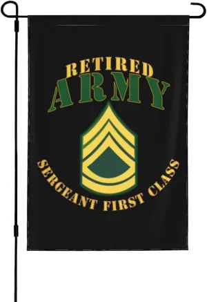 Army SFC Retired Banner Outdoor Flags Garden Flag Yard Flag 12.5x18in