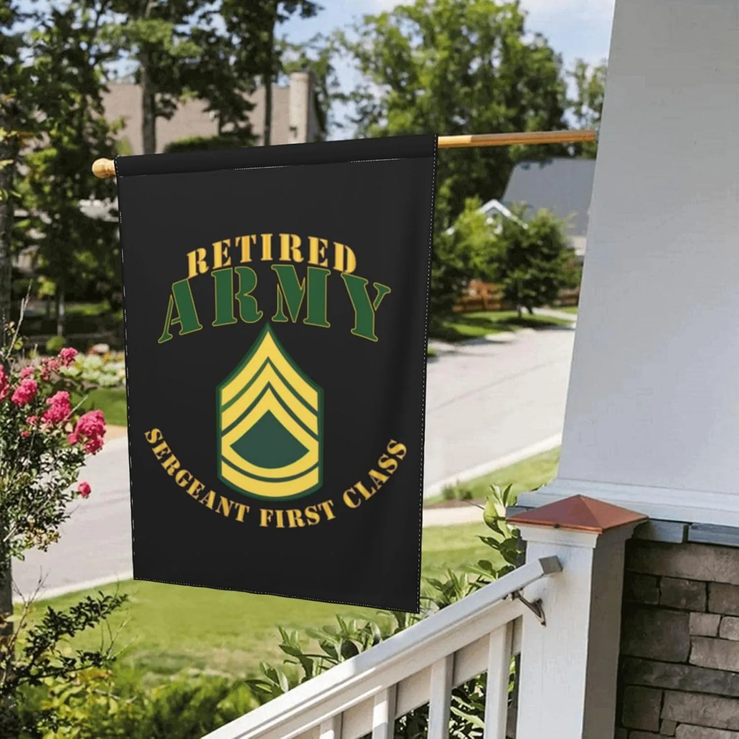 Army SFC Retired Banner Outdoor Flags Garden Flag Yard Flag 12.5x18in