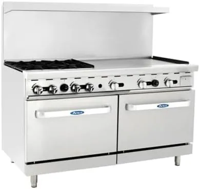 Atosa AGR-4B36GR-LP 60" Restaurant Propane Gas Range 6-Burner with 36" Griddle (Propane)
