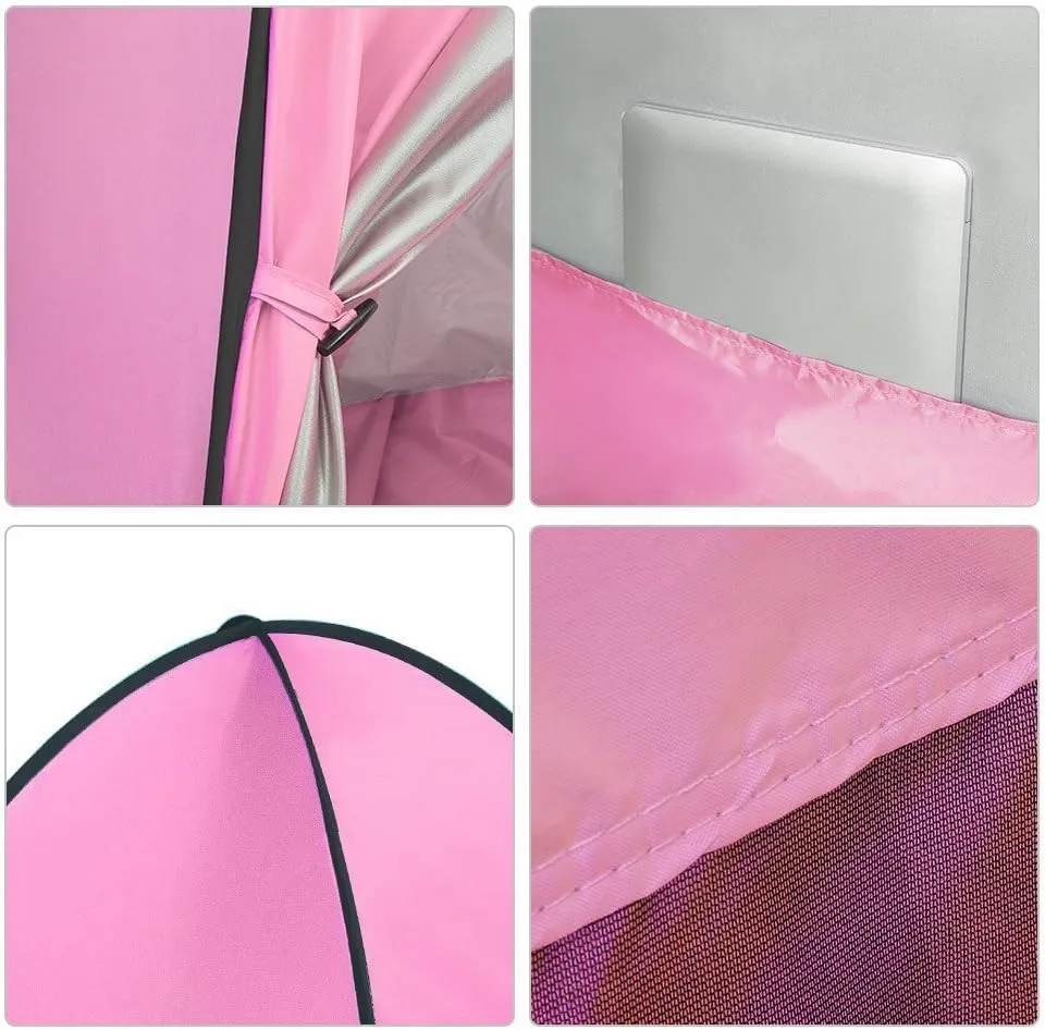 Automatic Pop Up Beach Tent Instant Portable Quick Sun Shelter for 2-3 Persons (Pink)
