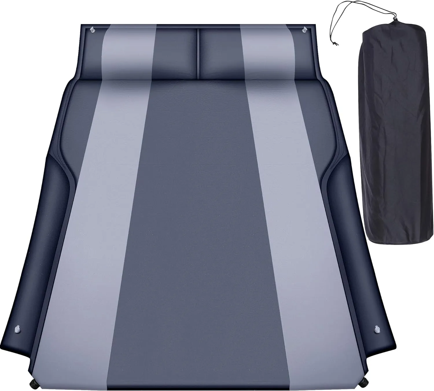 Automatic SUV air Mattress, Self Inflating Sleeping pad for car Camping or Tent Camping, Self-Inflatable Car Mattress with Inflatable Pillow Used for Minivan/SUV/Truck Back seat (Black)