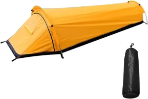 Backpacking Tent for Single Person Outdoor Shelter Compact Camping Gear Waterproof Oxford Bottom Aluminum Poles, Easy Setup