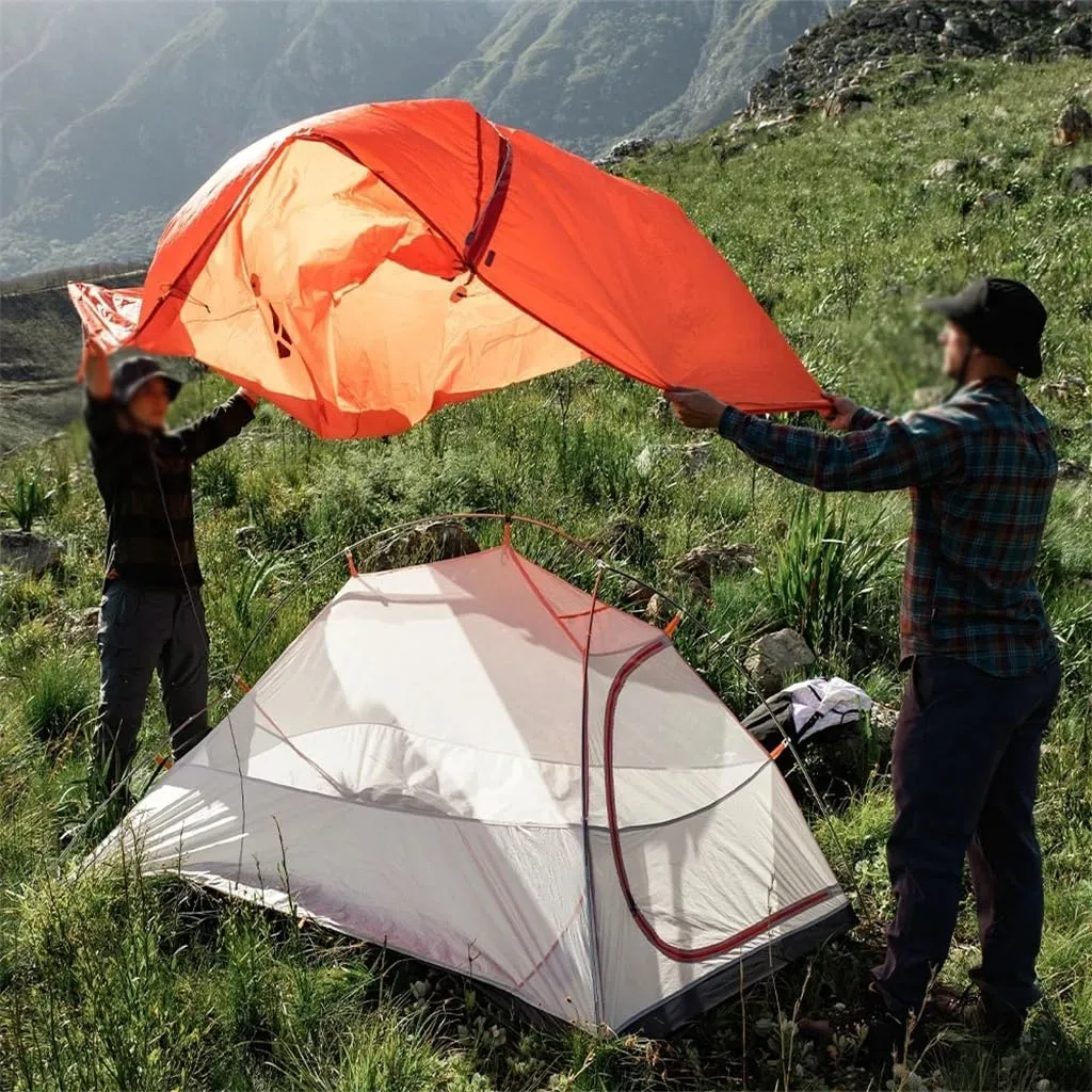 Backpacking Tent Ultralight 1-2 Person Waterproof Camping Outdoor Tent(Color:E)