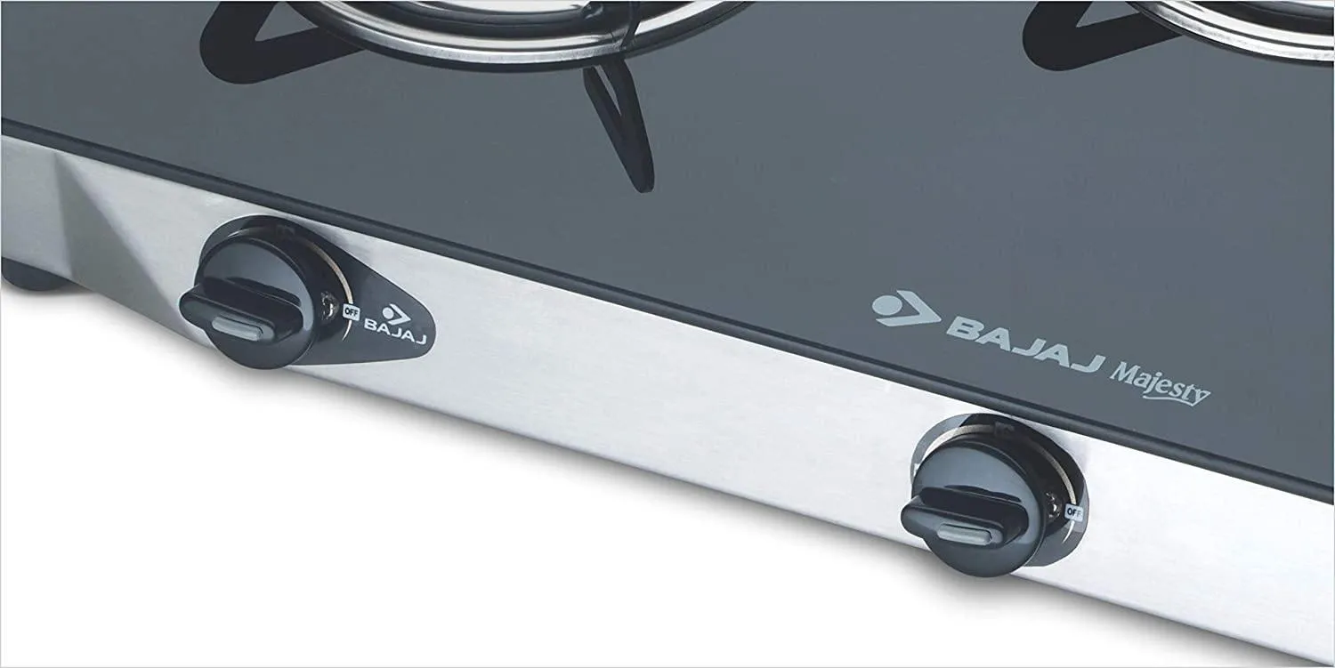 Bajaj CGX3, 3-Burner Stainless Steel Glass gas stove