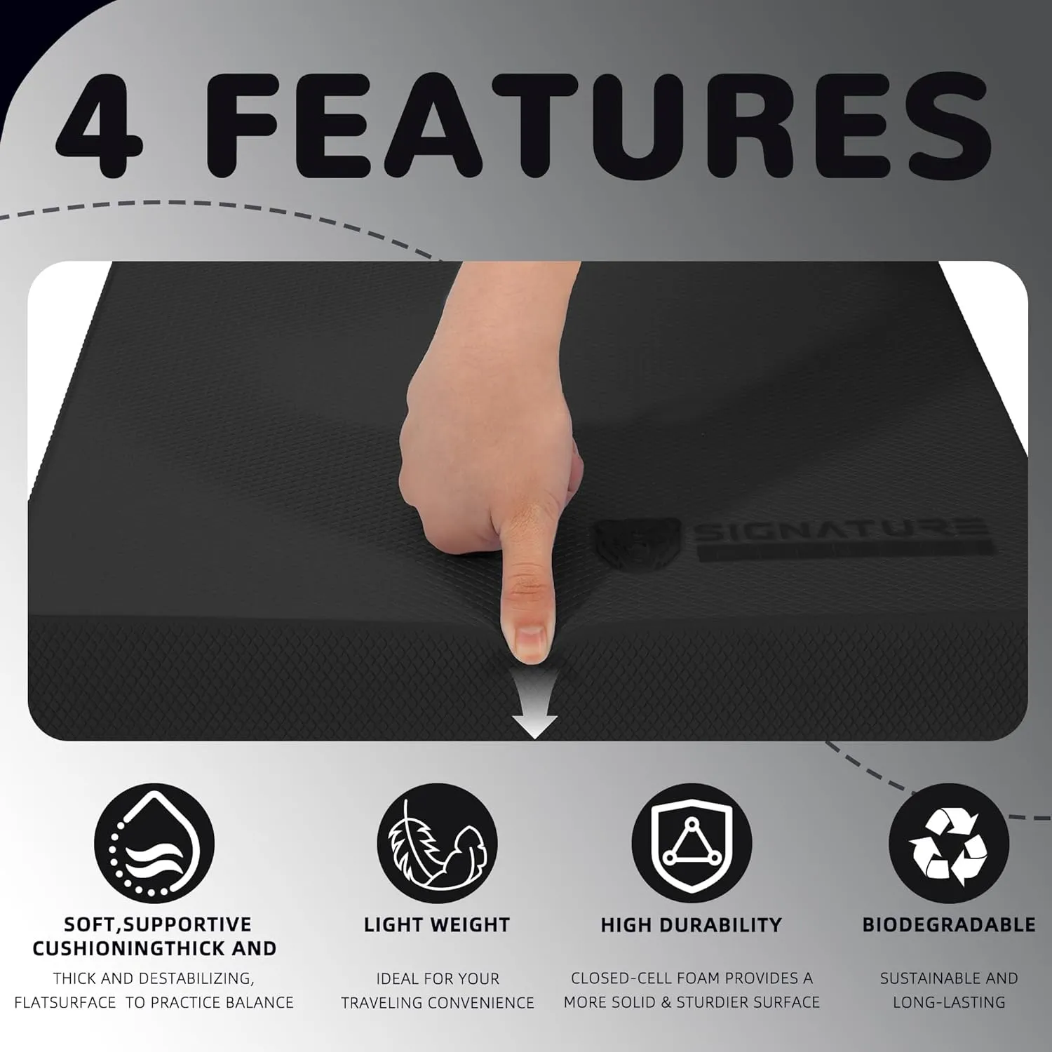 Balance Pad, Nonslip Foam Balance Pad, Professional Foam Exercise Pad for Fitness, Stability Training and Physical Therapy