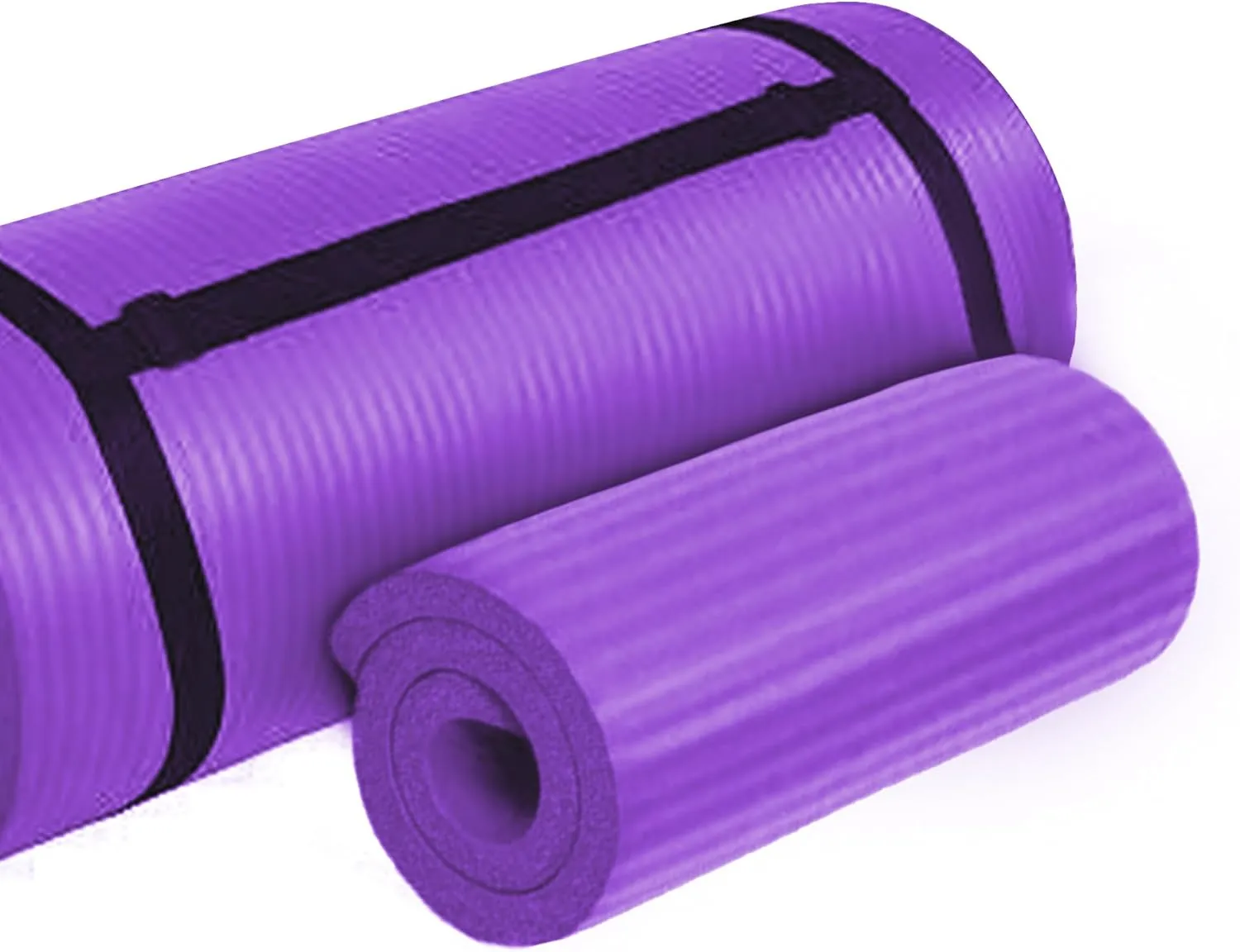 BalanceFrom Exercise Yoga Mat for Home Workout, 1” Thick, Optional Blocks & Knee Pad