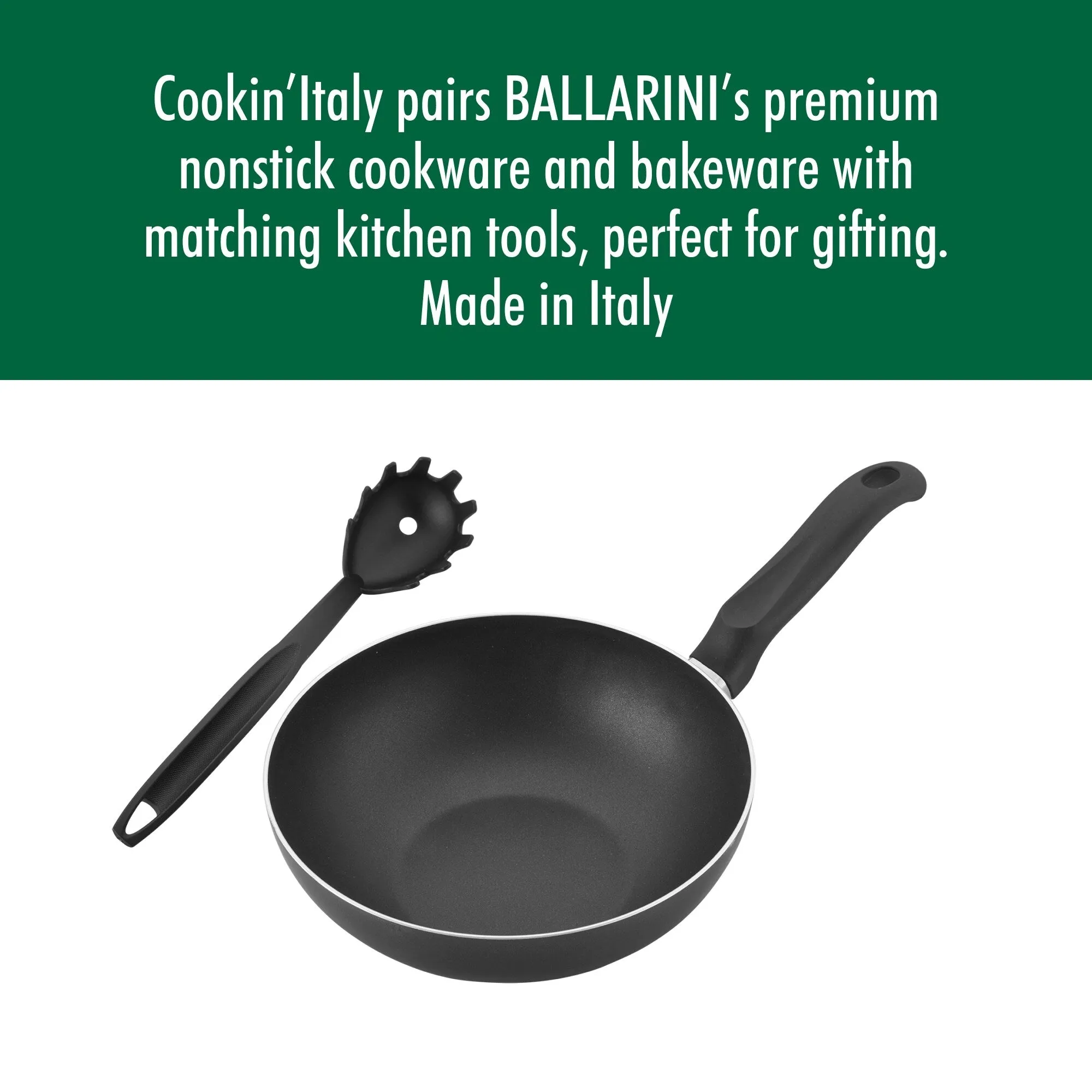 BALLARINI Cookin'Italy by HENCKELS Salta Pasta Pot Set, Non-Stick, Made in Italy - 9.5-inch