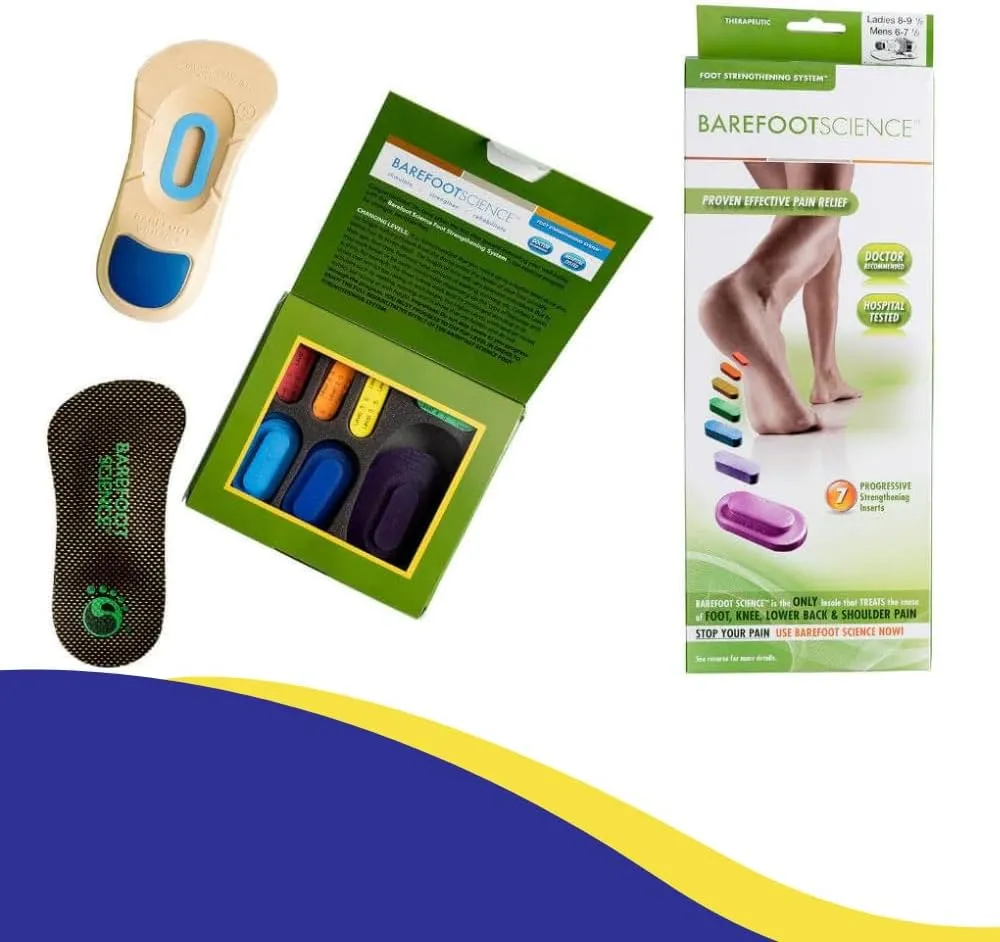 Barefoot Science Foot Strengthening System - 7-Step Therapeutic 3/4 Length-Medium - M 8-9.5 W 10-11.5
