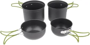 barenx 4X Outdoor Portable Cookware Camping Picnic Cooking Nonstick Bowl Pan Pot