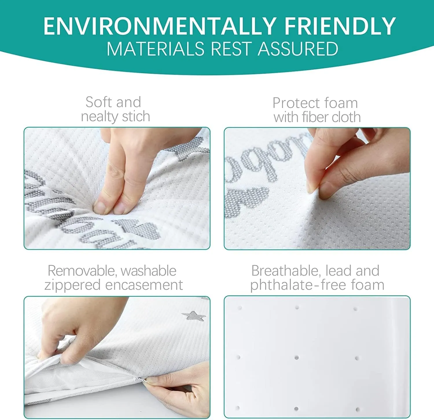 Bassinet Mattress Pad (17" x 29" x 0.8") Compatible with 4moms MamaRoo Sleep Bassinet, Waterproof Breathable Soft, Baby Foam with Removable Zippered Cover