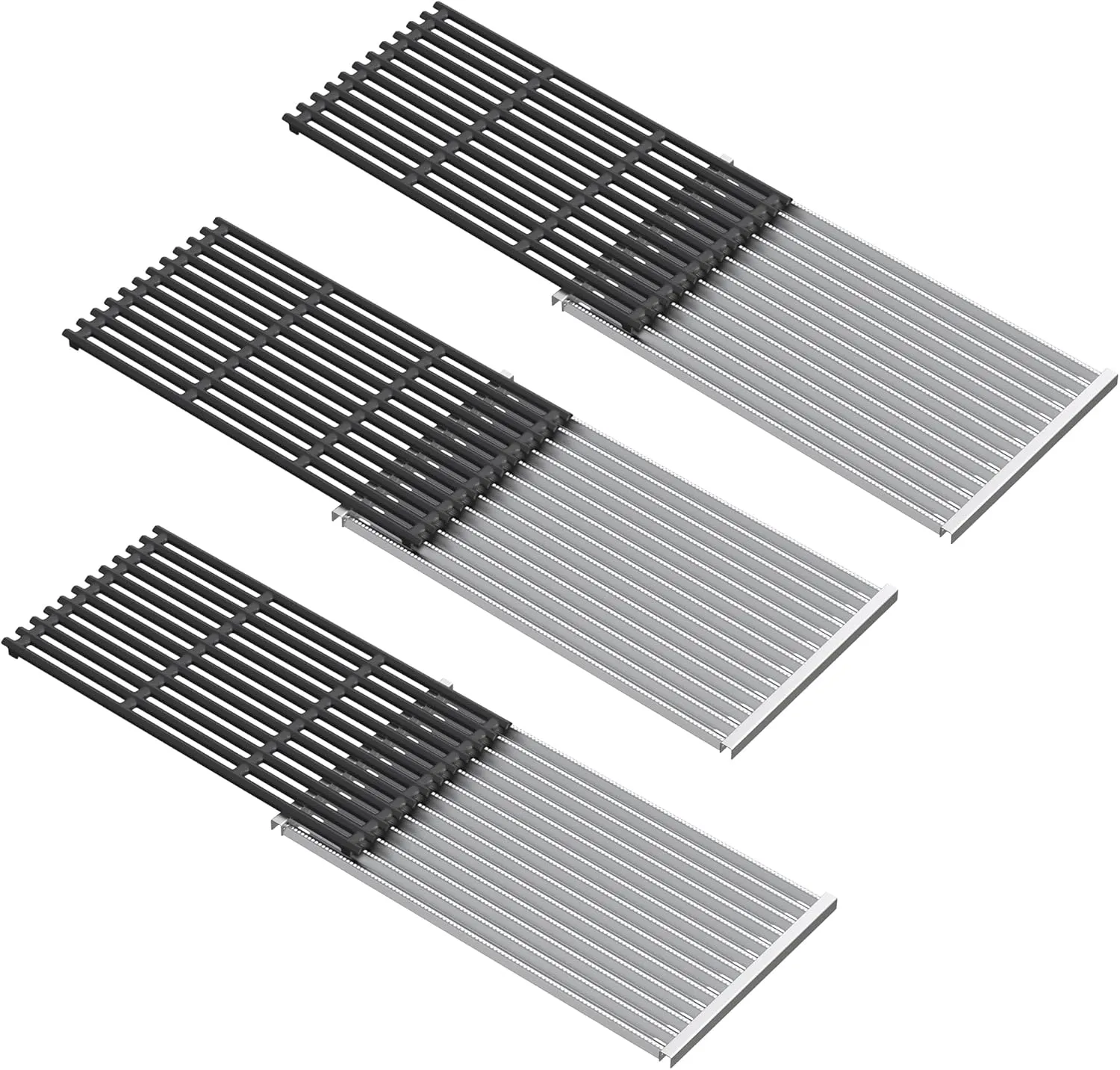 BBQ PLUS 17" x 9-4/5"Grill Emitter Plate & Cooking Grid Grate Replacement Kit for Charbroil TRU-Infrared 463257520 463255721 463242715 463242716 463276016 466242715 463255020,G533-0009-W1 G533-2200-W1
