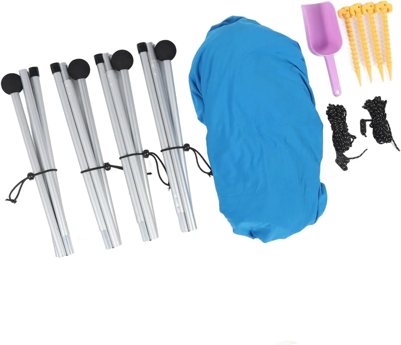 Beach Canopy, Beach Tent Sun Shelter Spacious 4 Poles for Picnics (200 * 160 * 150CM)