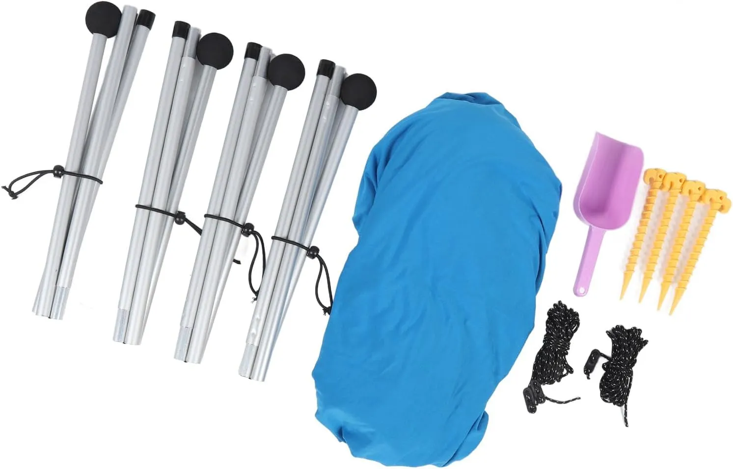 Beach Canopy, Beach Tent Sun Shelter Spacious 4 Poles for Picnics (200 * 160 * 150CM)