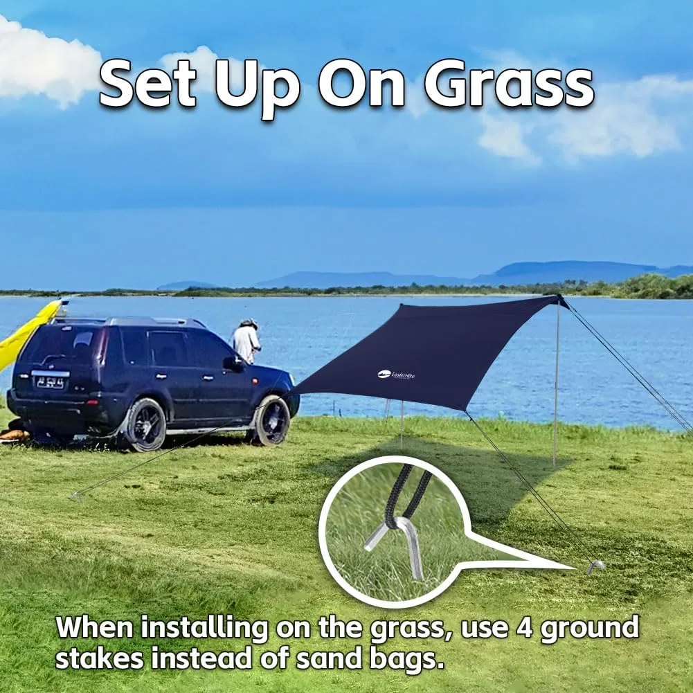 Beach Shade Tent, Portable Easy Pop Up Beach Canopy, UPF50  Sun Protection Shelter, Windproof & Water Resistant, Perfect for Family