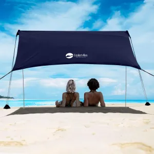 Beach Shade Tent, Portable Easy Pop Up Beach Canopy, UPF50  Sun Protection Shelter, Windproof & Water Resistant, Perfect for Family