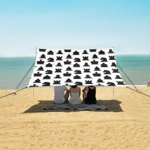 Beach Shade Tent with UPF50  UV Protection,Chess Pieces Pattern Lightweight Camping Sun Shelter for Outdoor,Camping Trips, Fishing, Backyard,Picnics,Easy Set Up and Carry 9x10.5 FT