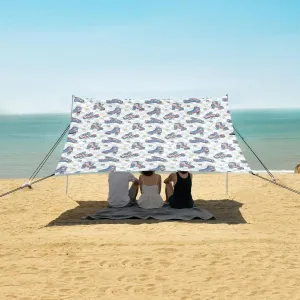 Beach Shade Tent with UPF50  UV Protection,Groovy Vintage Roller Skate Lightweight Camping Sun Shelter for Outdoor,Camping Trips, Fishing, Backyard,Picnics,Easy Set Up and Carry 9x10.5 FT
