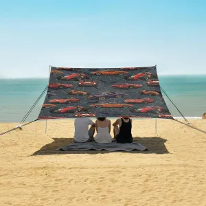 Beach Shade Tent with UPF50  UV Protection,Retro Cars Spider Web Lightweight Camping Sun Shelter for Outdoor,Camping Trips, Fishing, Backyard,Picnics,Easy Set Up and Carry 9x10.5 FT