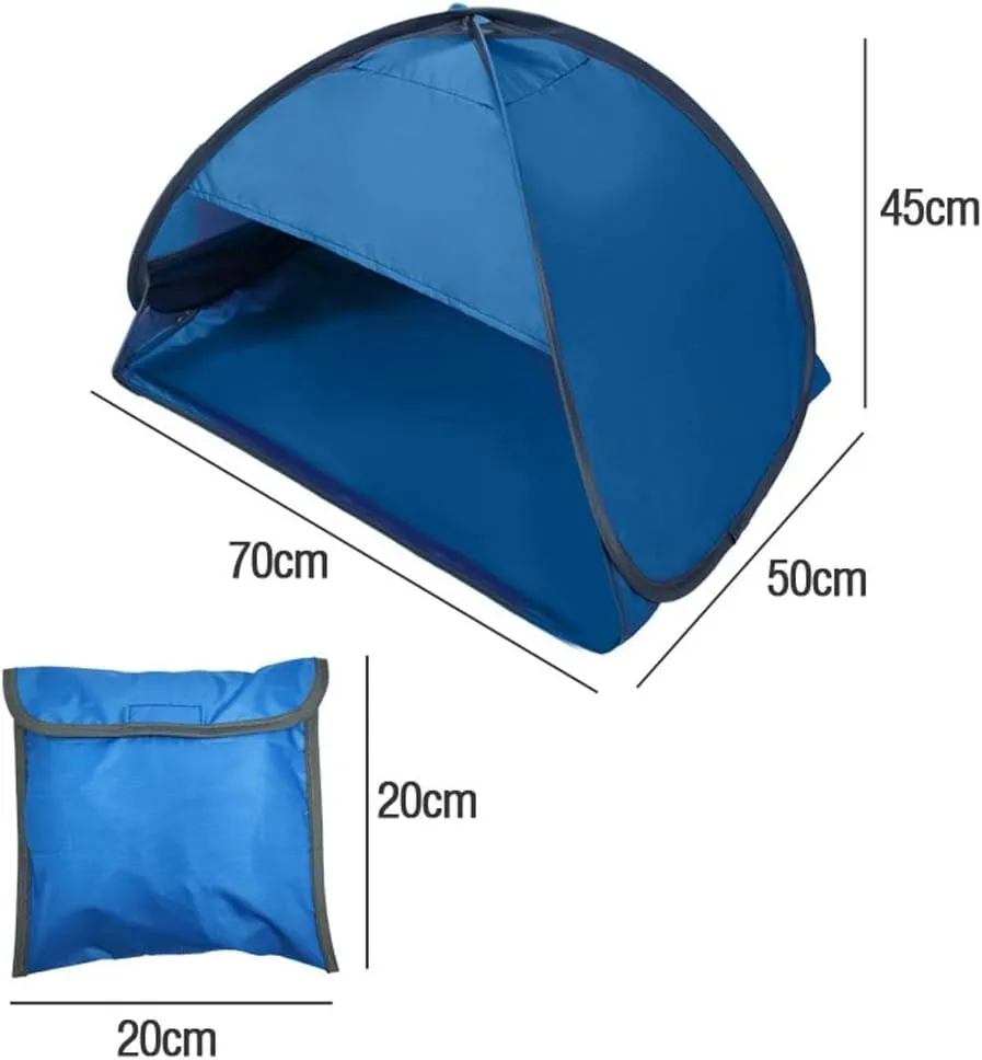 Beach Sun Shelter,Easy Pop-Up Instant Beach Tent Anti-UV Mini Automatic Shade Tent Canopy for Outdoor Picnic Beach Camping,L