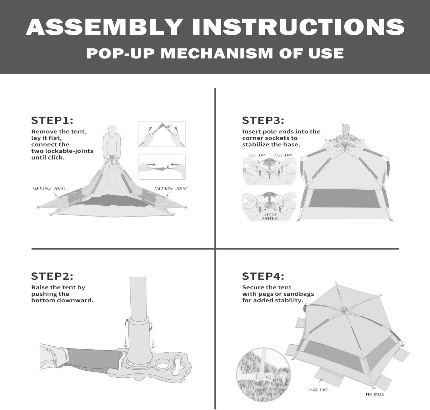 Beach Tent for 3-4 People, Pop-Up Beach Tent Automatic Setup, UV Protection, Extendable Floor, Ventilating Windows, Portable Outdoor Sun Shelter, Blue