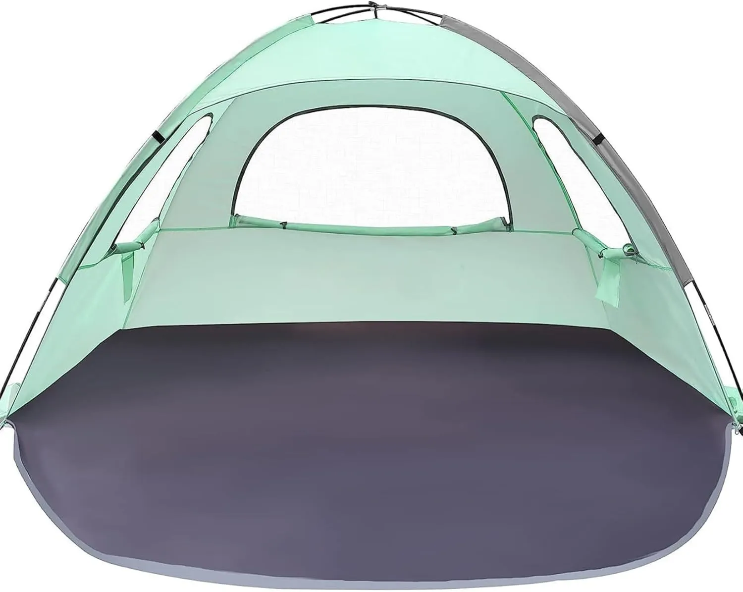 Beach Tent Sun Protection Ventilated Beach Tent Sun Shelter with 3 Window Lightweight ＆ Foldable Canopy Easy Setup Windproof Shade for 3 Persons 83x55x46 Inch