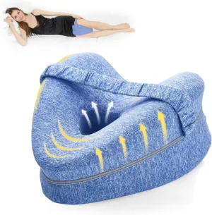 BEAUTRIP Leg Pillow | Ergonomic Side Sleeping Pillows | Memory Foam Knee Pillow with Strap for Side Sleeper | Leg Support Cushion with Removable and Washable Cover