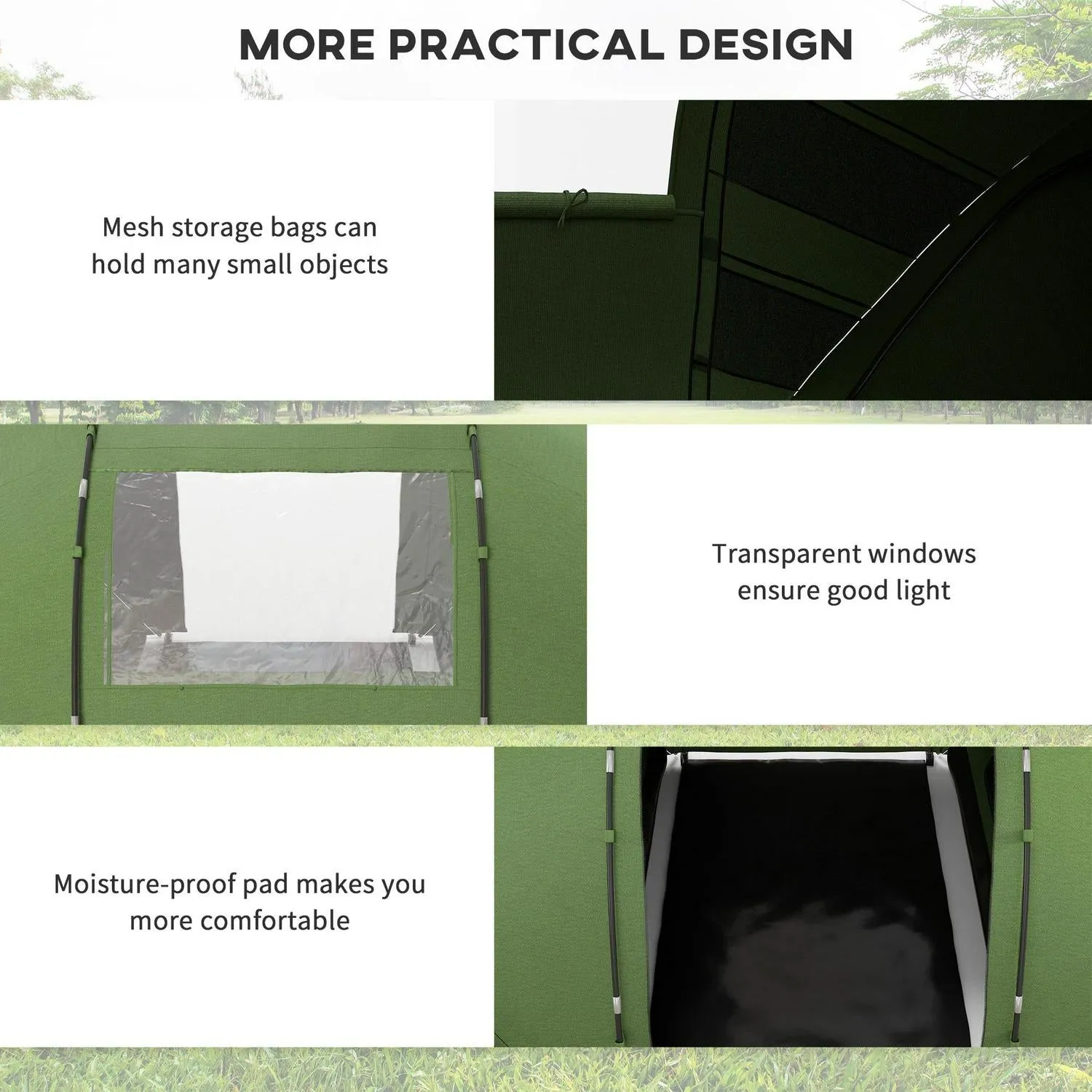 Bedroom, Shelter, Minimalistic Man Dark Tunnel W/ Green Closing soon Tent Hiking Two Protection Outsunny Camping 4-6 UV