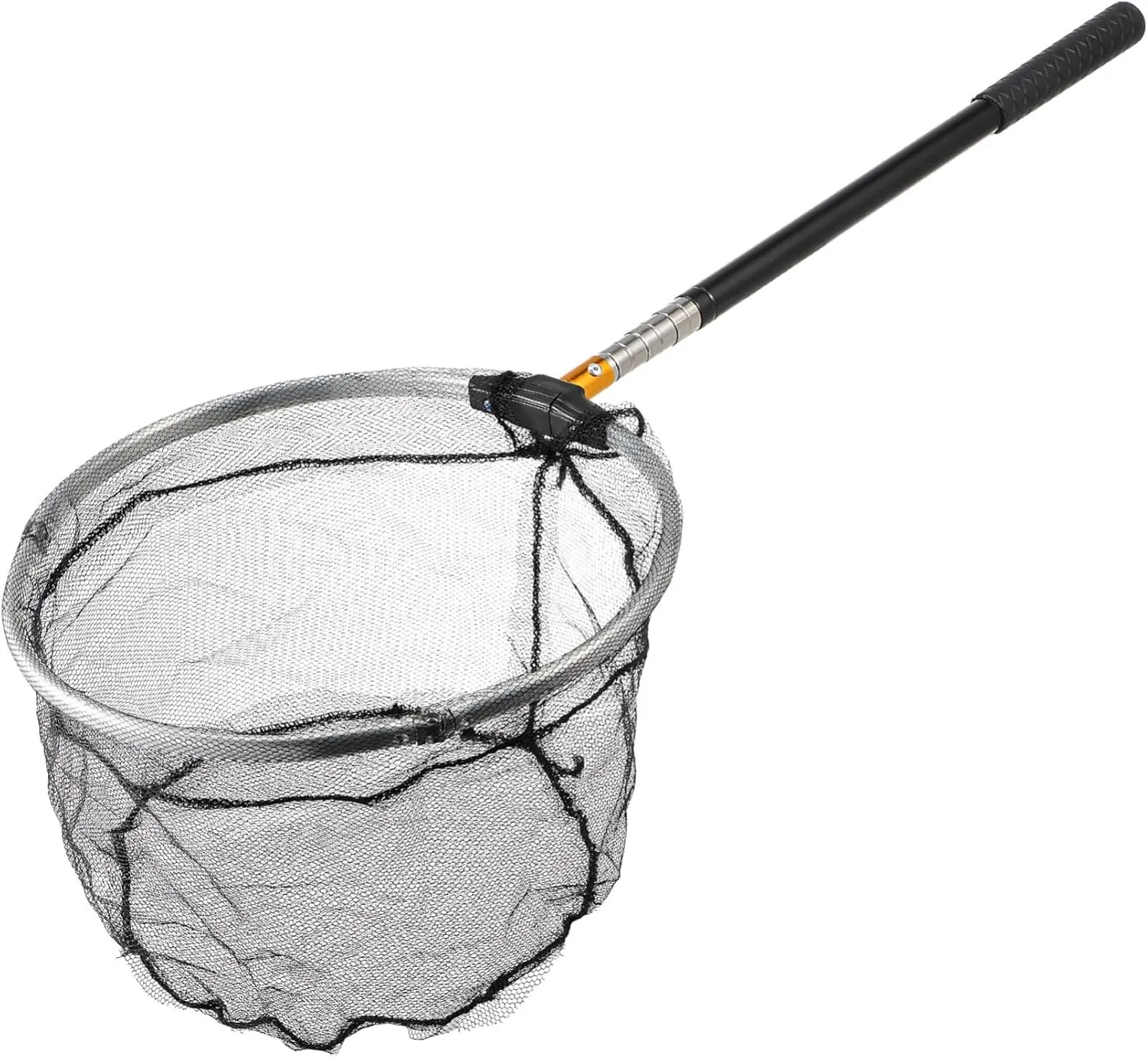 BESPORTBLE 1 Set Telescopic Rod Fishing Net Fish Net for Pond Stainless Steel Black