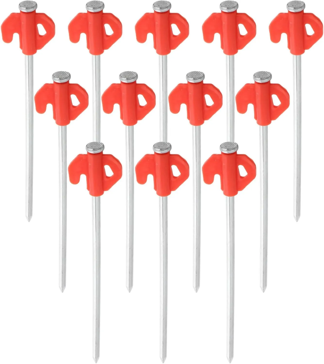 BESPORTBLE 20pcs Heavy Duty Tent Stakes Metal Ground Nails for Camping Canopy Garden Windproof Easy to Install