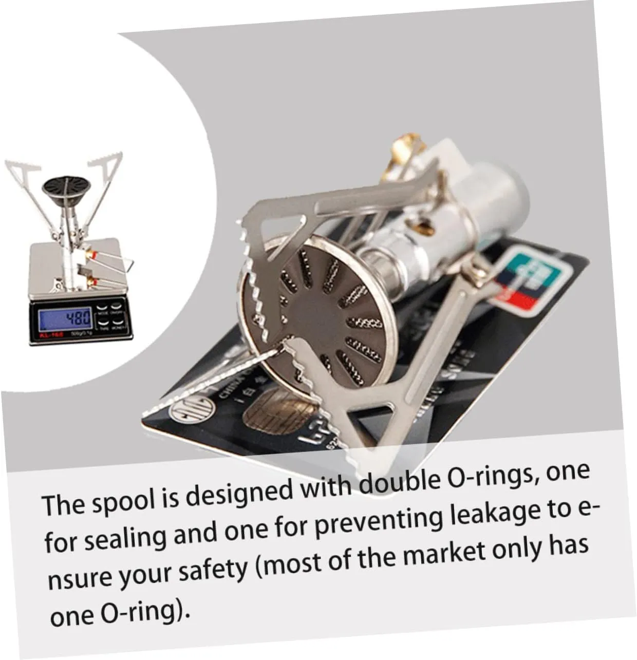 BESPORTBLE 2pcs Portable Mini Stainless Steel Camping Stove Leak Outdoor Cooker Safety Design Folding Gas Burner for Picnic and Hiking High Temp Resistant Construction