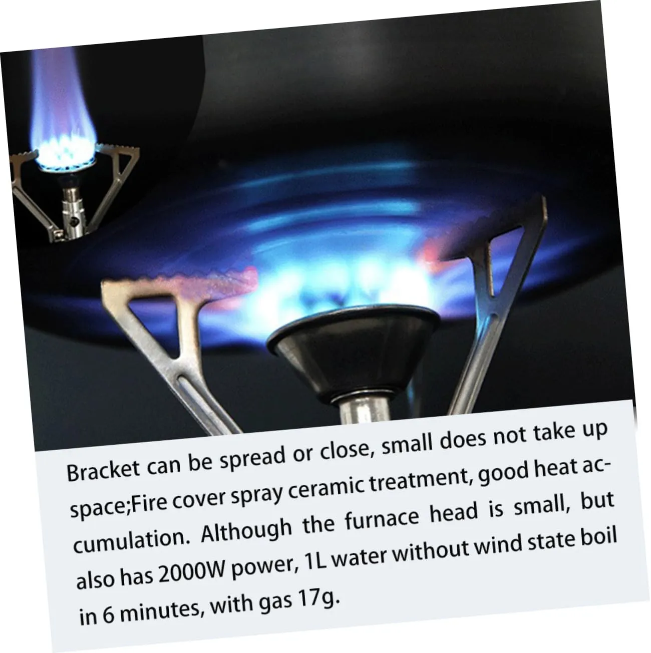 BESPORTBLE 2pcs Portable Mini Stainless Steel Camping Stove Leak Outdoor Cooker Safety Design Folding Gas Burner for Picnic and Hiking High Temp Resistant Construction