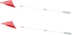 BESPORTBLE Bike Flag Set Red Bicycle Flag Kit Safety Flags for Bikes Decorative Bike Flags