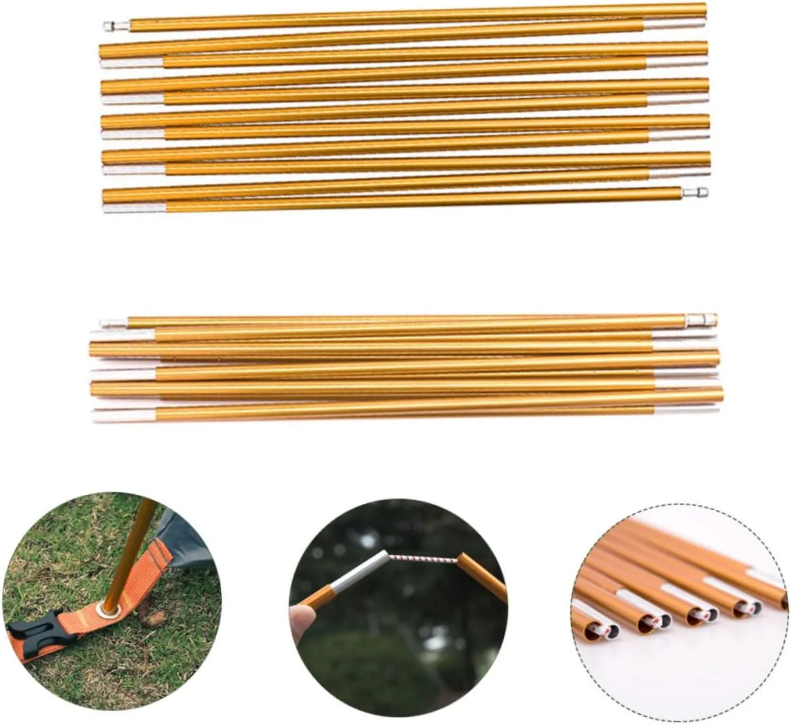 BESPORTBLE Collapsible Tent Poles Lightweight Canopy Support for Camping Portable Folding Design Heavy Duty for