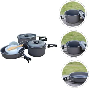 BESPORTBLE Complete Camping Cookware Kit Folding Pot Pan Set Kitchen Accessories for Camping for 2-3 People
