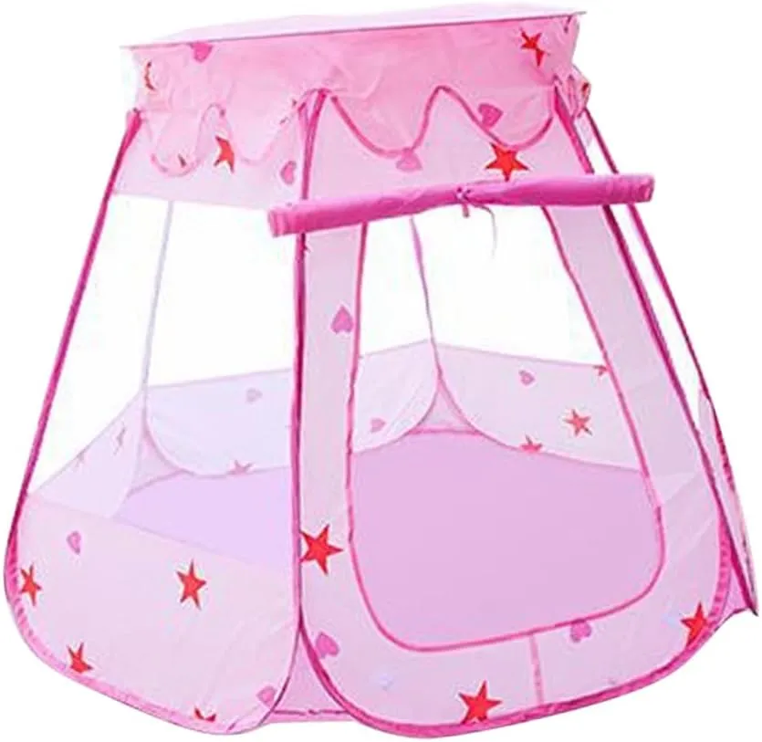 BESPORTBLE Hexagon Game Tent House for Resistant Playhouse Pink for Imaginative Play and Easy Setup for Ages